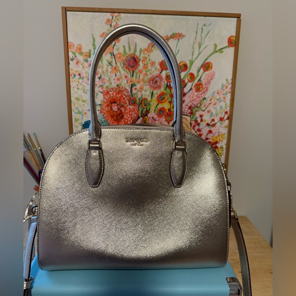 Kate Spade Metallic Satchel Handbag